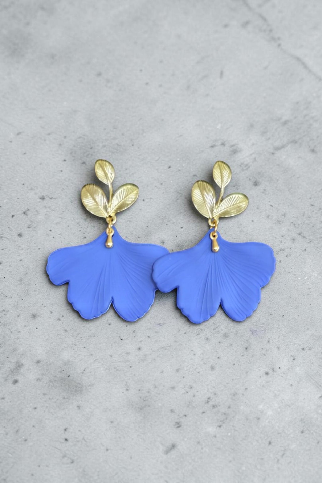 Boucles d'oreilles ginkjo acrylique clou