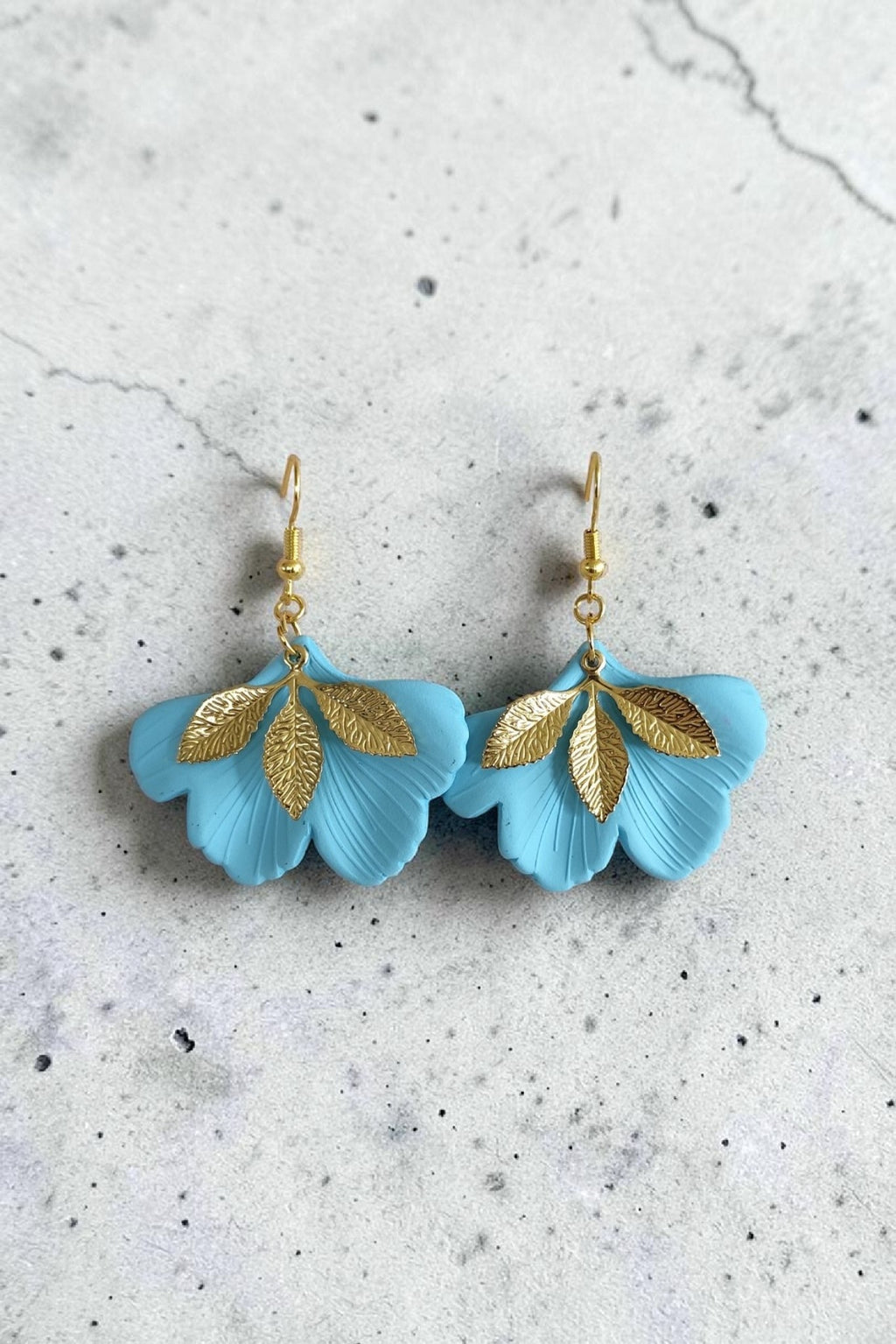 Boucles d'oreilles ginkgo acrylique