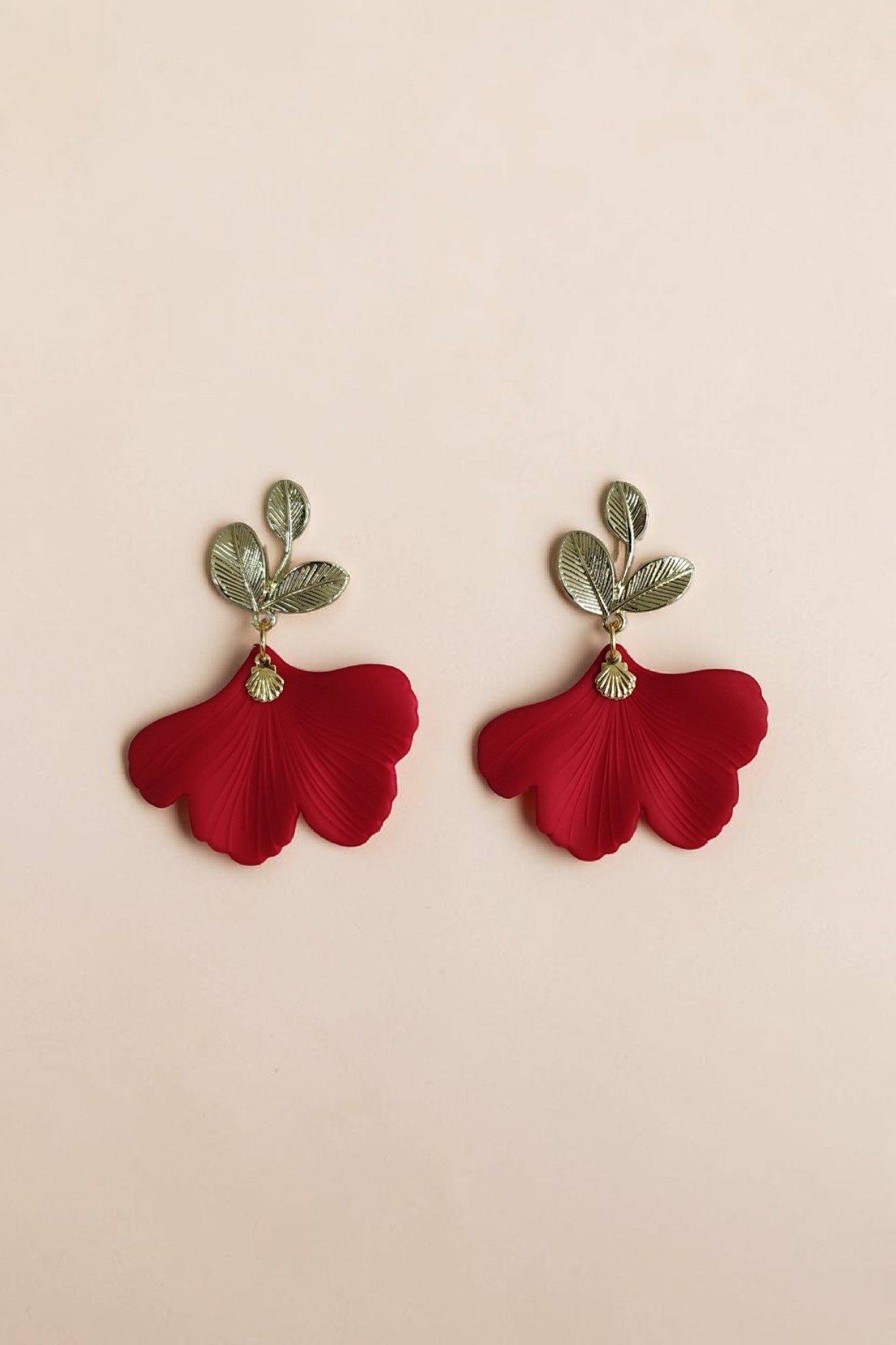 Boucles d'oreilles ginkjo acrylique clou