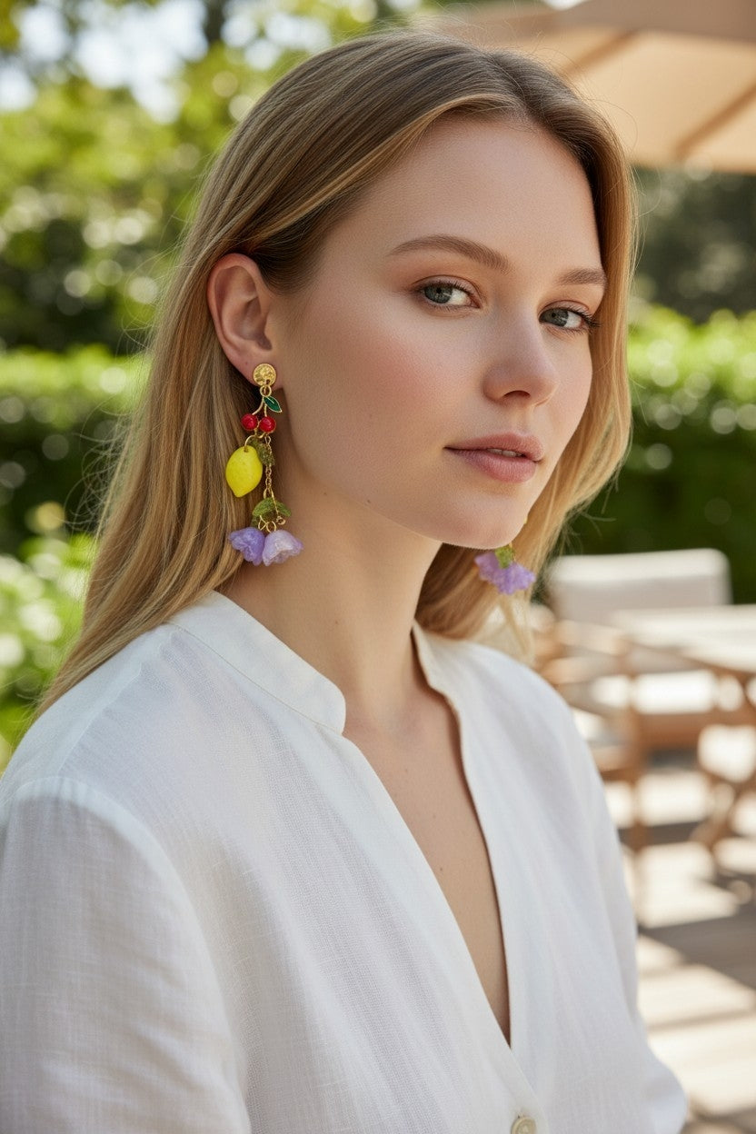 Boucles d'oreilles colorées