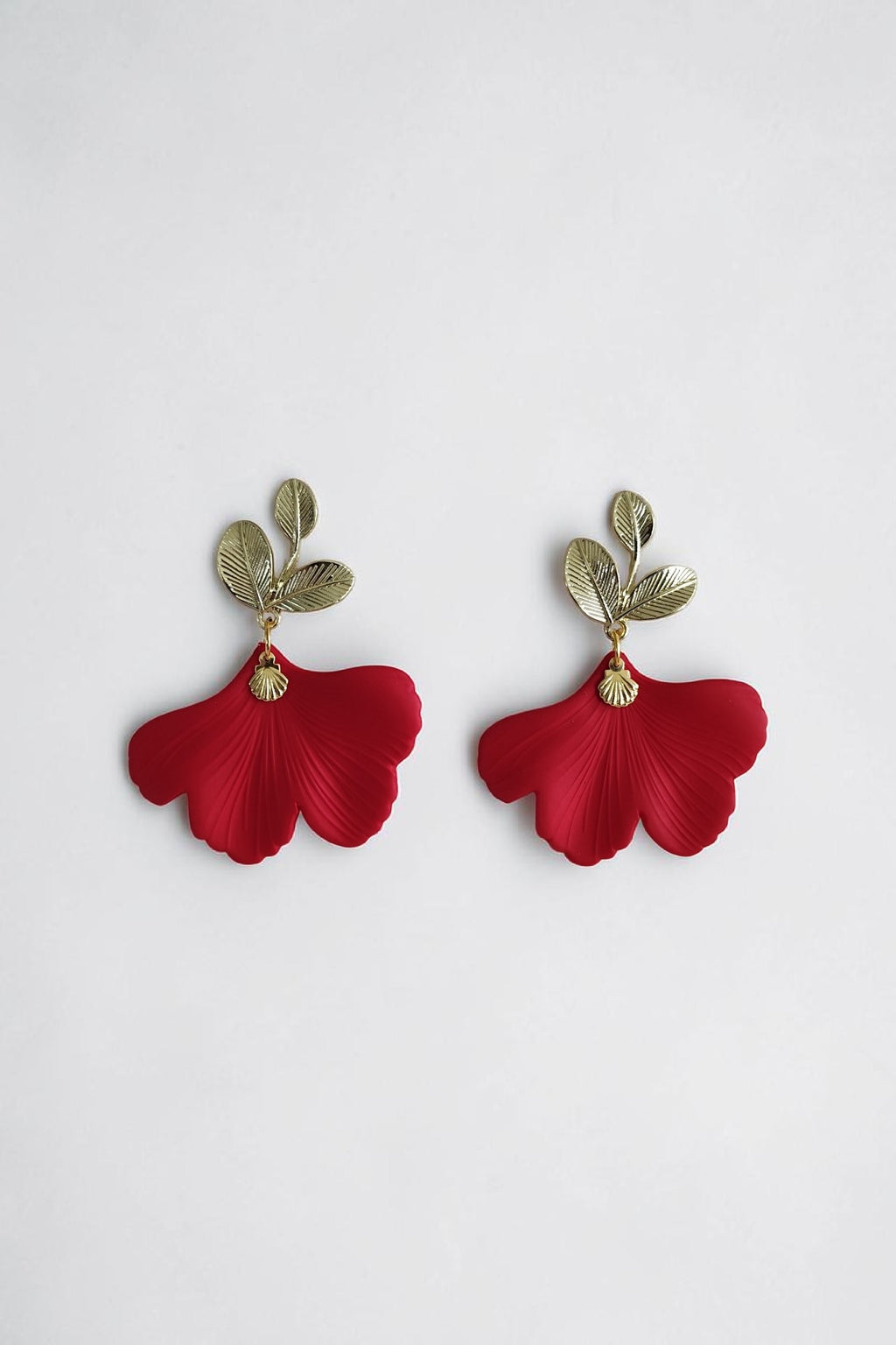 Boucles d'oreilles ginkjo acrylique clou