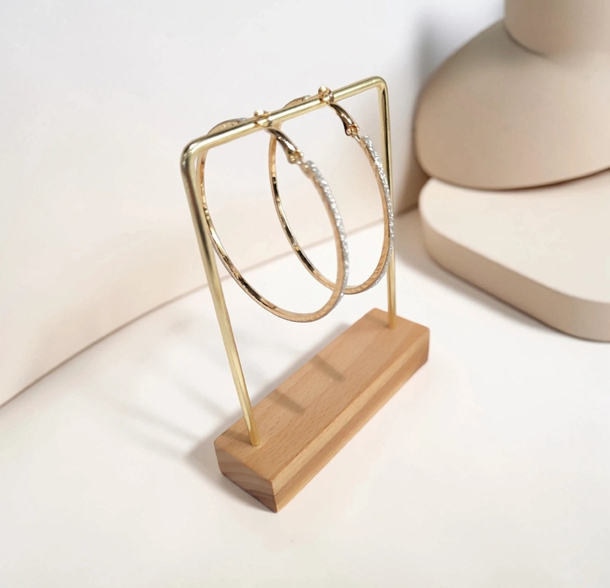 Boucles d'oreilles créoles fines – acier inoxydable doré ou argenté
