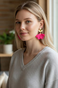 Boucles d'oreilles ginkjo acrylique clou