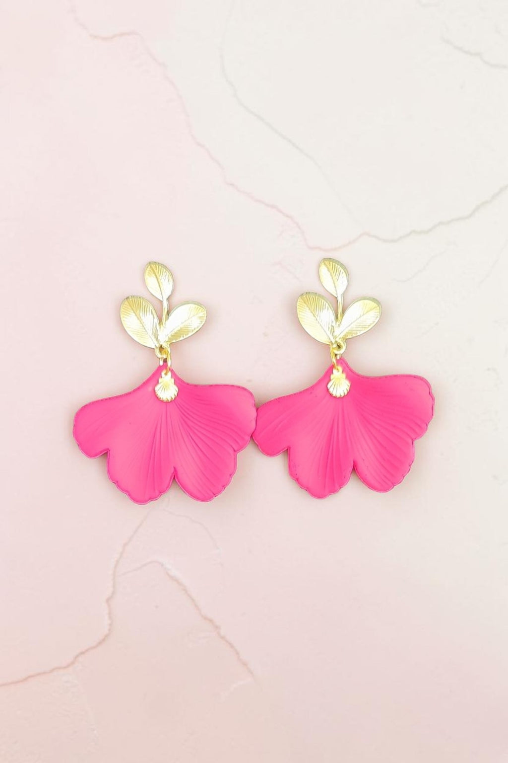 Boucles d'oreilles ginkjo acrylique clou