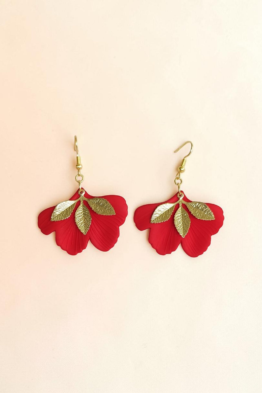 Boucles d'oreilles ginkgo acrylique