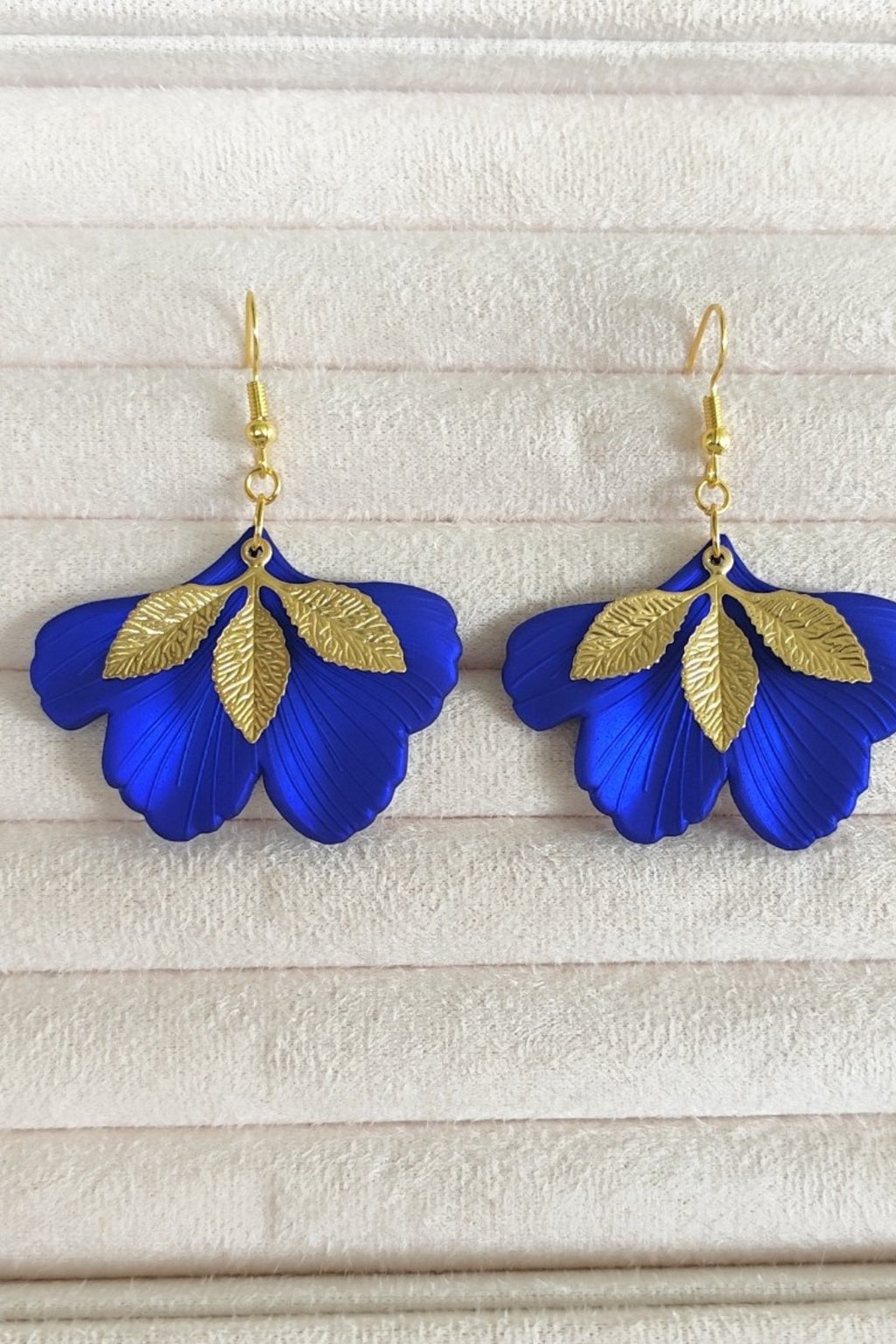 Boucles d'oreilles ginkgo acrylique