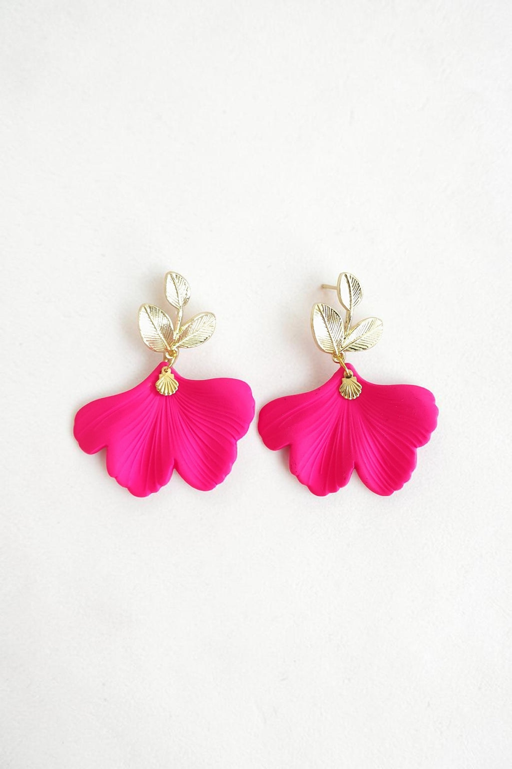 Boucles d'oreilles ginkjo acrylique clou